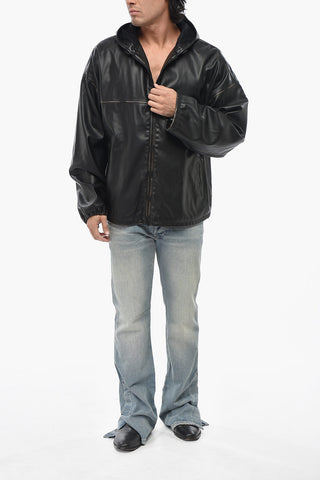 Leather Jacket J-ANTIL with Hood