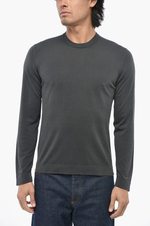 Pure Cotton Long-Sleeve Crew-Neck T-Shirt