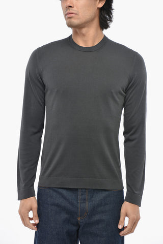 Pure Cotton Long-Sleeve Crew-Neck T-Shirt