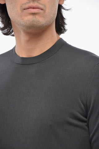 Pure Cotton Long-Sleeve Crew-Neck T-Shirt