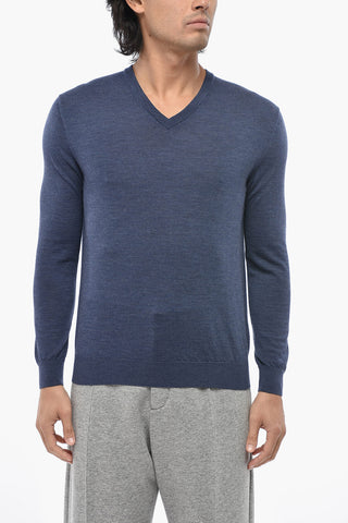 Virgin-Wool V-Neck Sweater