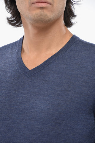 Virgin-Wool V-Neck Sweater