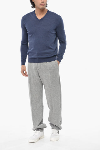 Virgin-Wool V-Neck Sweater