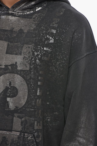 Relaxed-Fit Hoodie with Metallic Effect