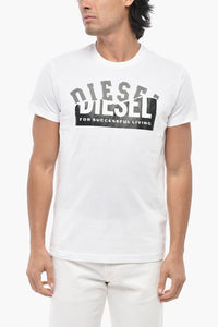 Cotton Jersey Crewneck T-Shirt T-DIEGO NEW SUPERCUTY With Contrast Print