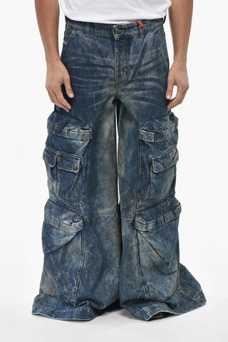 DAMIANO DAVID Cargo-Jeans D-GIAPPO mit weitem Bein 54cm