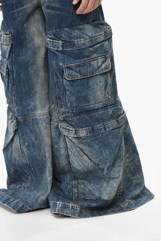DAMIANO DAVID Cargo-Jeans D-GIAPPO mit weitem Bein 54cm