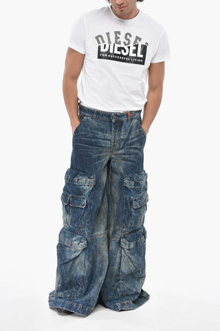 DAMIANO DAVID Cargo-Jeans D-GIAPPO mit weitem Bein 54cm