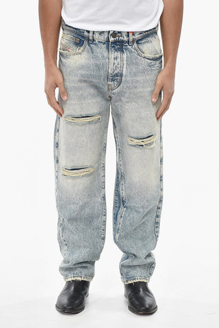 Distressed Jeans D-FIRE-S1 Loose Fit Straight Leg 20cm
