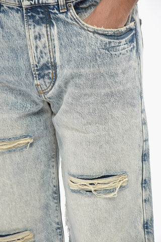 Distressed Jeans D-FIRE-S1 Loose Fit Straight Leg 20cm