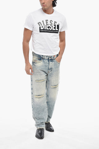 Distressed Jeans D-FIRE-S1 Loose Fit Straight Leg 20cm