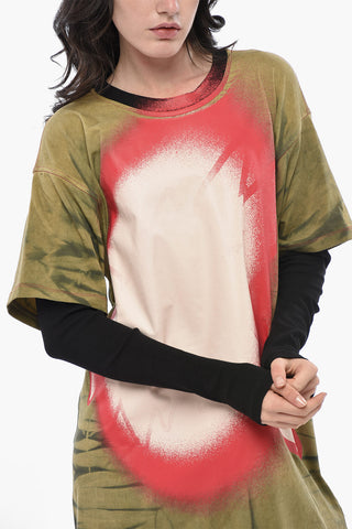 Kurzes Langarmkleid D-FANTY mit Muster