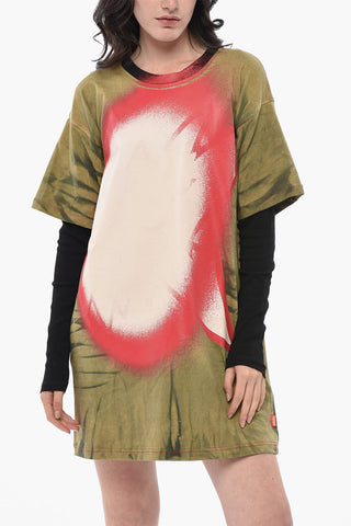 Kurzes Langarmkleid D-FANTY mit Muster