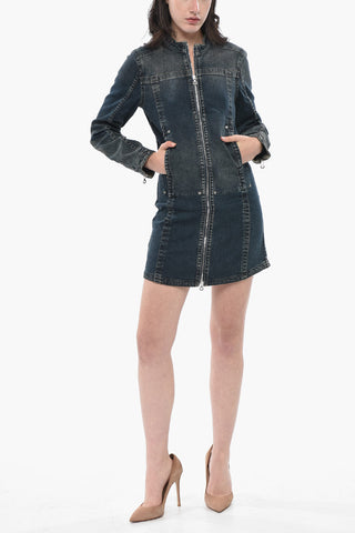 REHABDENIM 데님 긴팔 원피스 DE-ROMI-RE 앞지퍼