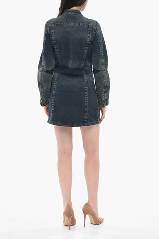 REHABDENIM 데님 긴팔 원피스 DE-ROMI-RE 앞지퍼