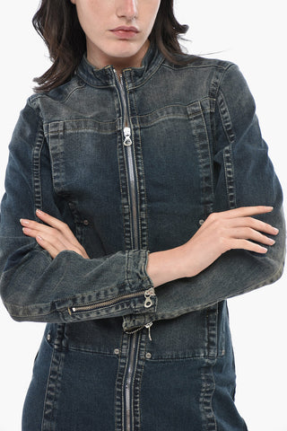 REHABDENIM 데님 긴팔 원피스 DE-ROMI-RE 앞지퍼