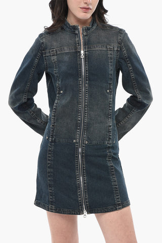 REHABDENIM 데님 긴팔 원피스 DE-ROMI-RE 앞지퍼