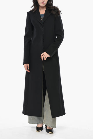 Maxi Cappotto G-FINE in Misto Lana con Spacco Sul Retro
