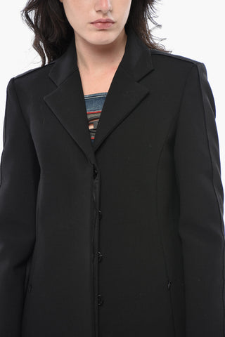 Maxi Cappotto G-FINE in Misto Lana con Spacco Sul Retro