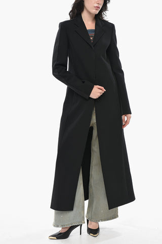 Maxi Cappotto G-FINE in Misto Lana con Spacco Sul Retro