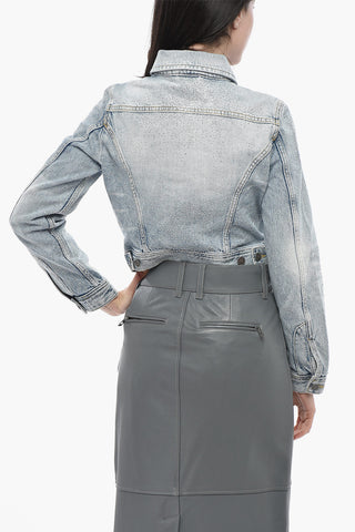 Jeansjacke DE-SLIMMY-S mit Allover-Strass
