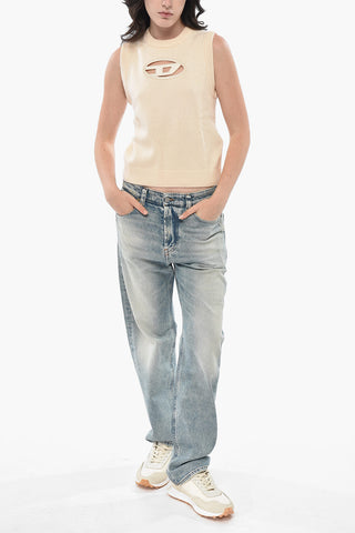 Top Aus Kaschmir-Mix M-ARGARIN-SL Mit Logo-Cutout