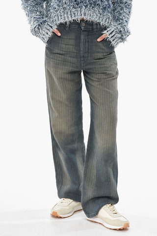Cotton and Linen Chino Jeans D-PHANT Herringbone 24cm