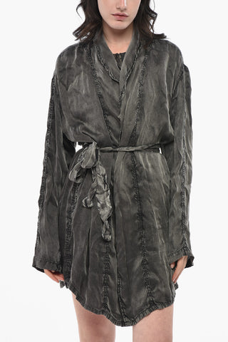 Satin Robe DIANE With Belt