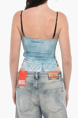 Body T-LYE-N1 aus Stretchstoff mit Muster