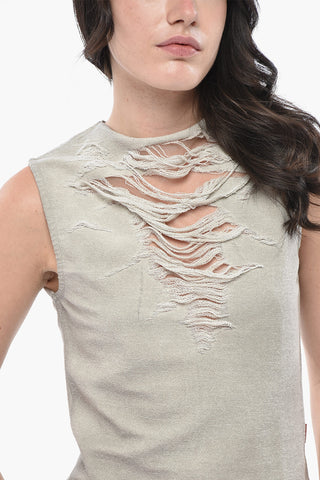 Tank Top T-YASMINA Effetto Distressed