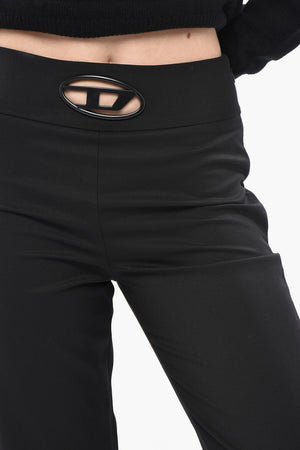 Straight Leg Pants P-ERSY with Logo Cut Out