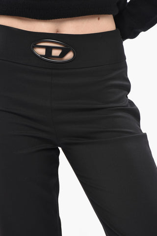 Straight Leg Pants P-ERSY with Logo Cut Out