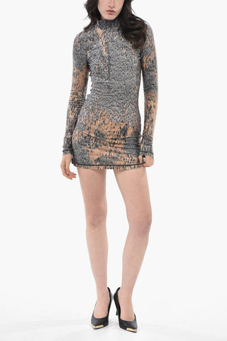 Mini-Kleid Eng D-ELEO Mit Strasssteinen Allover