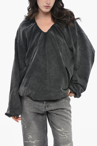 워시드 효과 맨투맨 UNISEX F-INDY V넥
