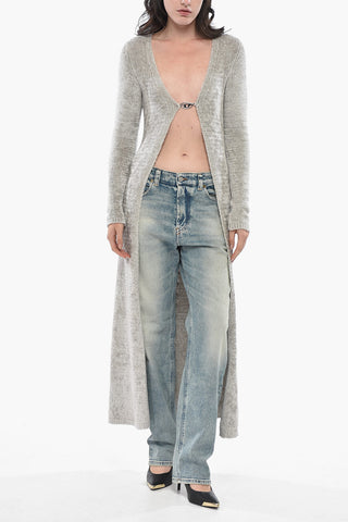 Flauschiger Cardigan M-CAROL Mit Metallischem Logo