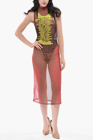 Transparentes Ärmelloses Kleid D-AGNEC mit integriertem Body