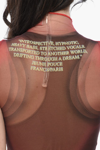 Transparentes Ärmelloses Kleid D-AGNEC mit integriertem Body