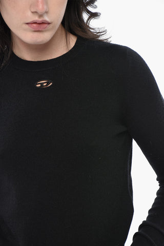 Maglia Girocollo M-AREESAX In Misto Cashmere Con Logo Ricamato
