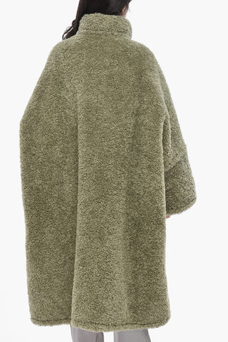 Leather Maxi Coat L-TAKY with Snap Buttons