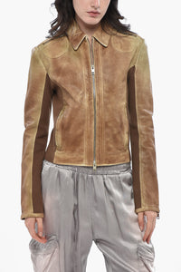 Perforierte Lederjacke L-TAFY Slim Fit