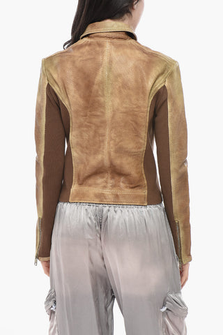 Perforierte Lederjacke L-TAFY Slim Fit