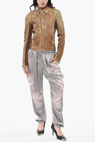 Perforierte Lederjacke L-TAFY Slim Fit