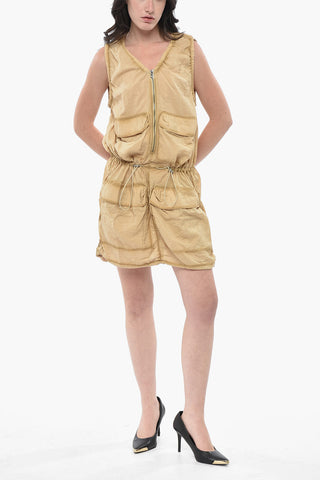Mini-Kleid D-RESDEN aus Utility-Nylon mit elastischem Bund