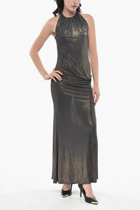 Neckholder-Kleid D-KARAM Enganliegend Mit Glitzer Und Offenem Rücken