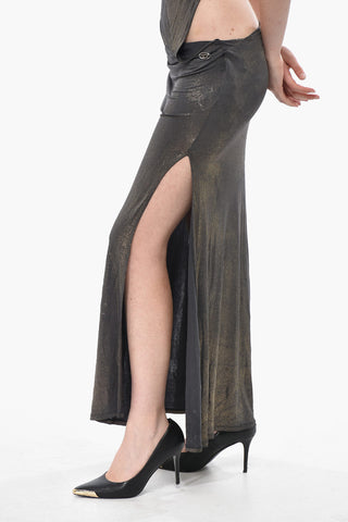 Neckholder-Kleid D-KARAM Enganliegend Mit Glitzer Und Offenem Rücken