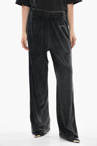 Pantaloni P-MARTYN In Ciniglia Con Dettaglio In Strass