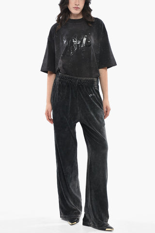 Pantaloni P-MARTYN In Ciniglia Con Dettaglio In Strass