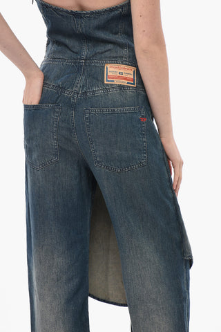 Denim-Jumpsuit DE-CYNTHIA mit Metall-Cut-out-Monogramm