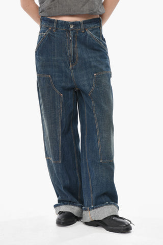MM4 Wide-Leg Jeans with Elastic Waist