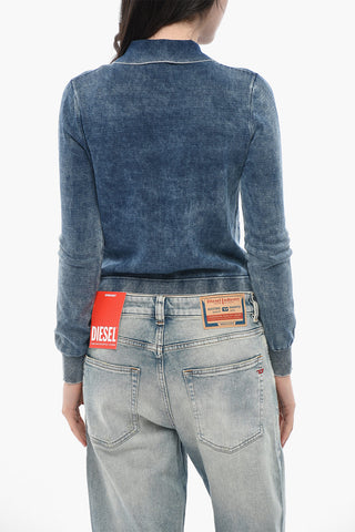 Cardigan M-FENNYLS-JP25 in Cotone Leggero a Fantasia con Collo a Polo